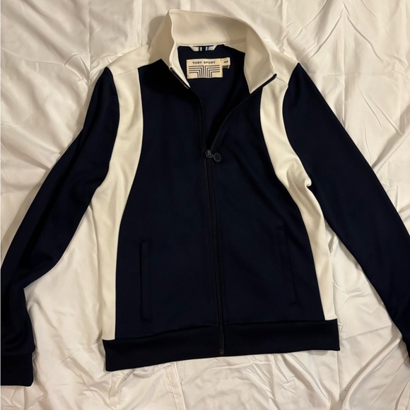 Tory Sport Jackets & Blazers - Tory Sport Navy and White Bomber Jacket